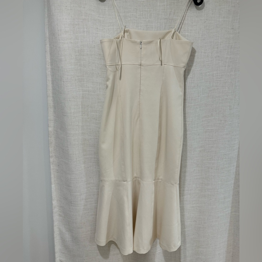 Cinq a sept simple white peplum midi dress